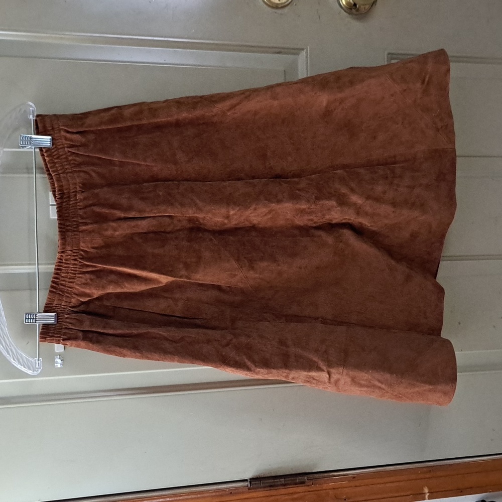 Changes Vintage Brown Suede Skirt